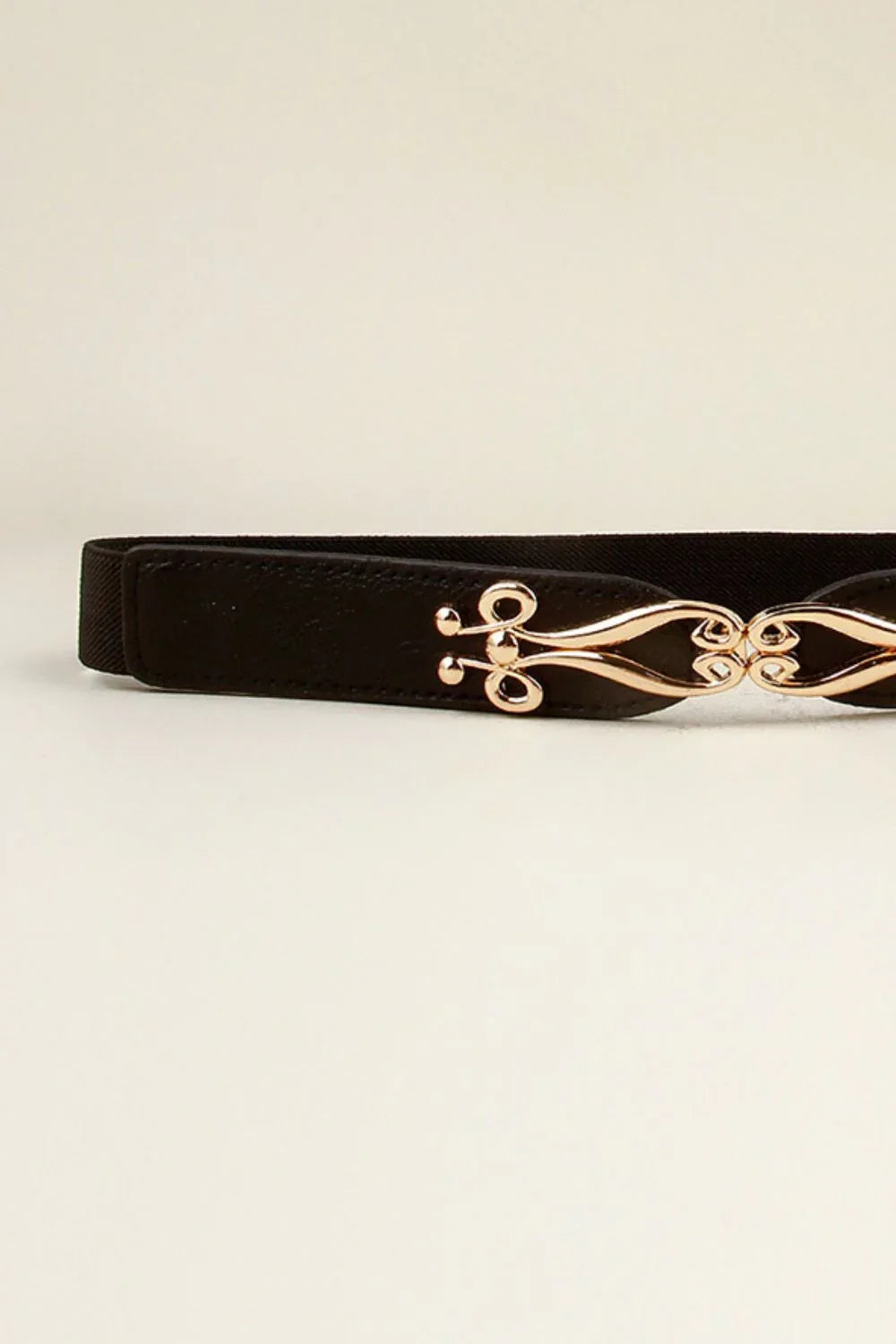 Thin Gold Buckle Elastic Belt Bazaare Mart Women's Belt