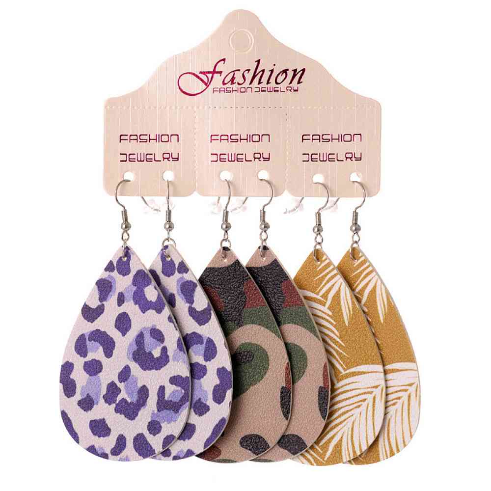 Fashion Teardrop Earrings 3pk