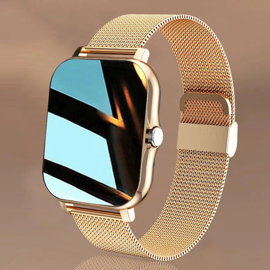 Gold Fitness Tracker Smart Watch