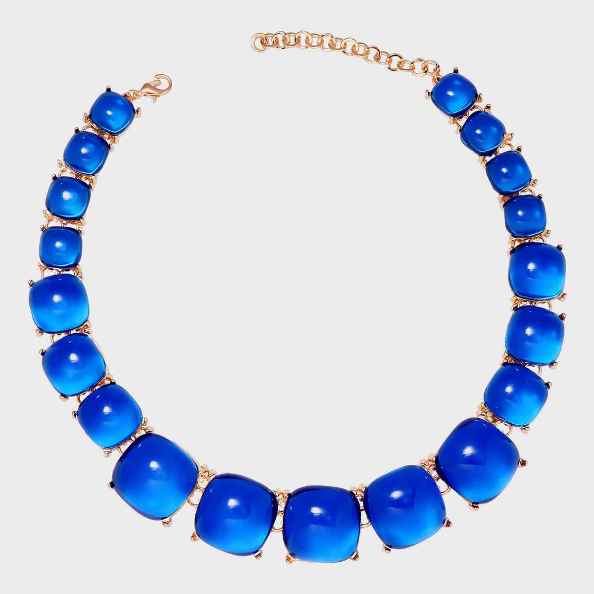 Blue Bead Statement Necklace