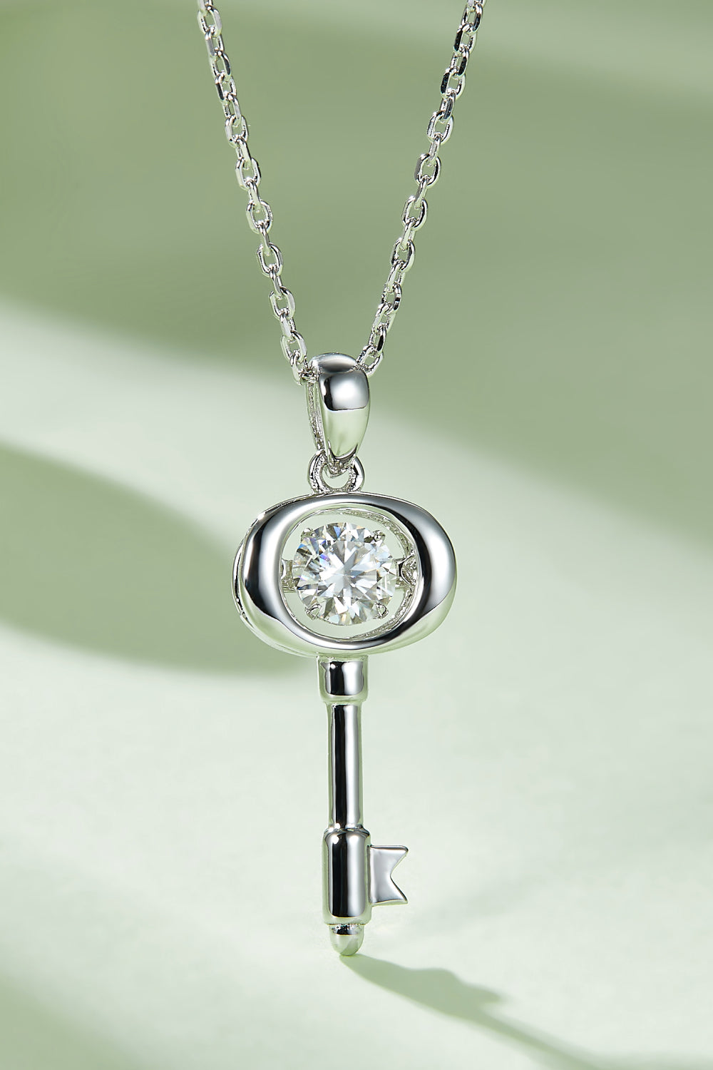 Moissanite Key Necklace