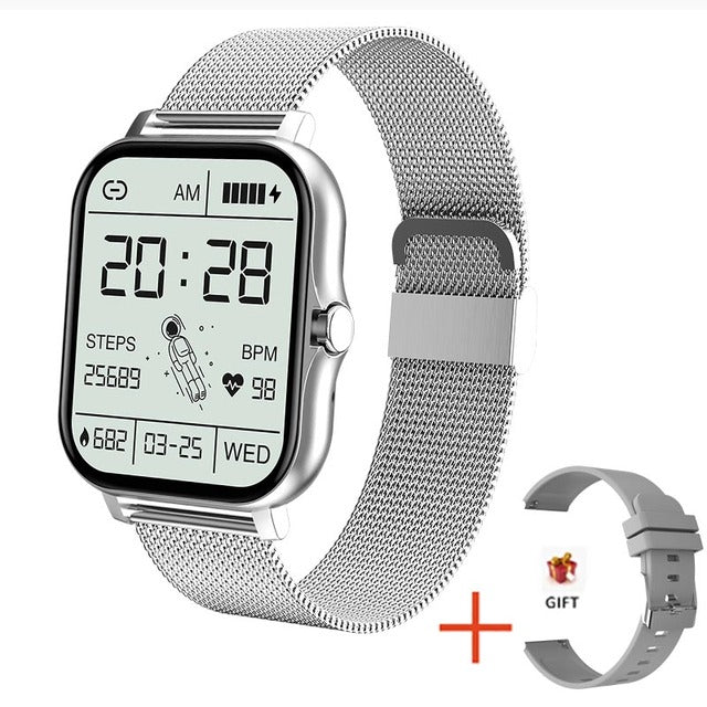 Stainless Steel Fitness Tracker Smart Watch