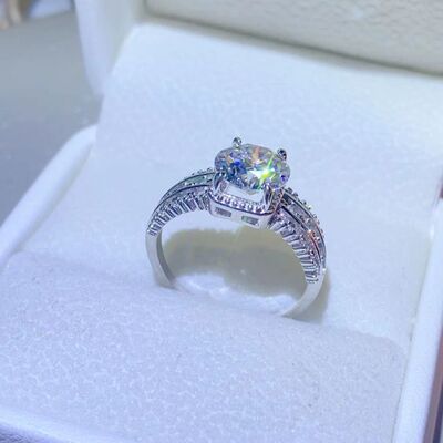 Square Halo Moissanite 2ct Wedding Ring