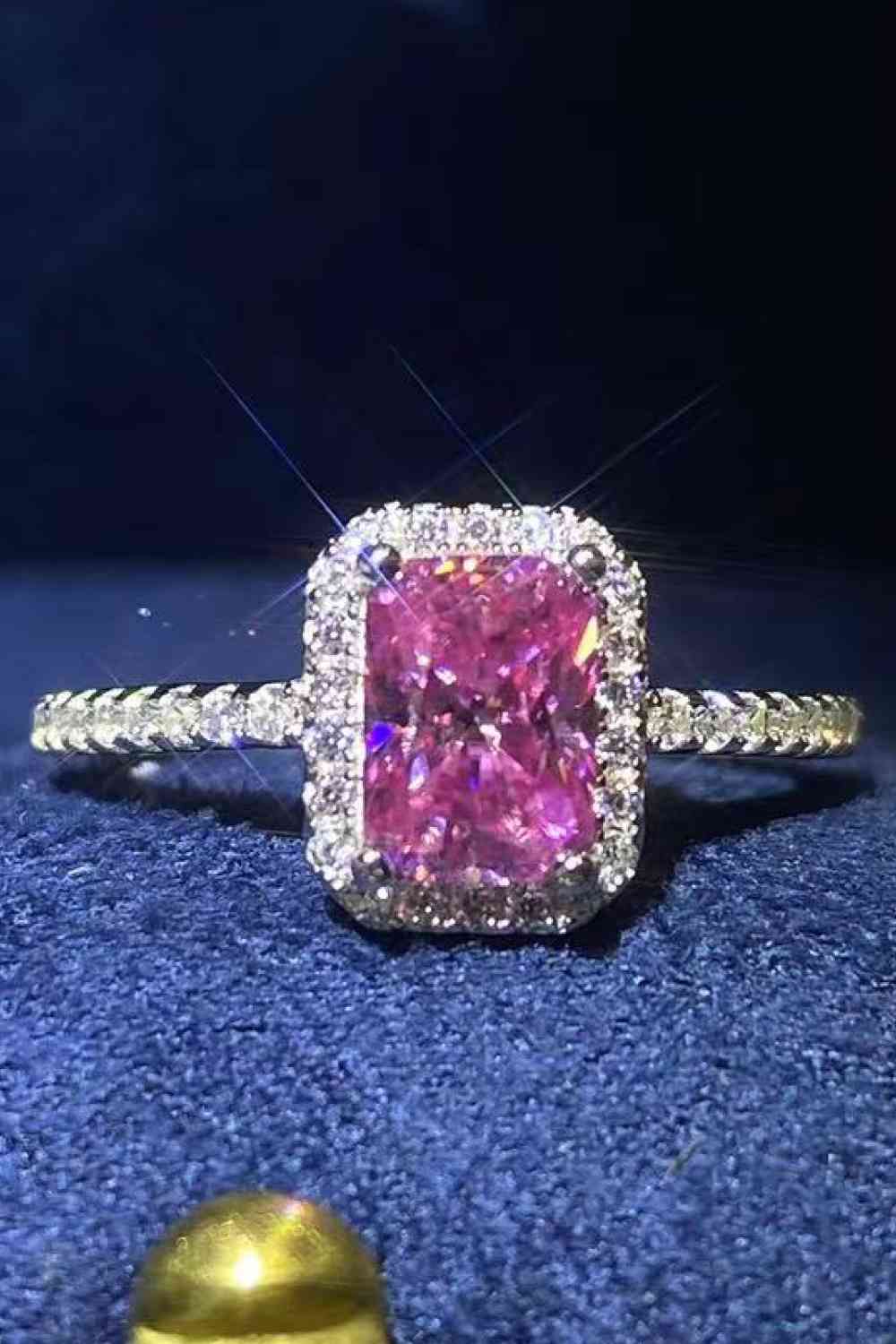 Stuck On You Pink 2 Carat Moissanite Ring