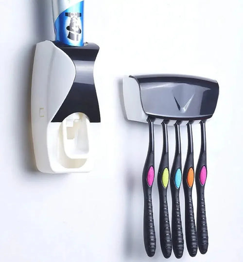 Auto Toothpaste Dispenser with Holder Bazaare Mart Toothbrush Holder