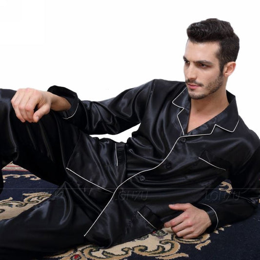 Men's Black Pajamas Set